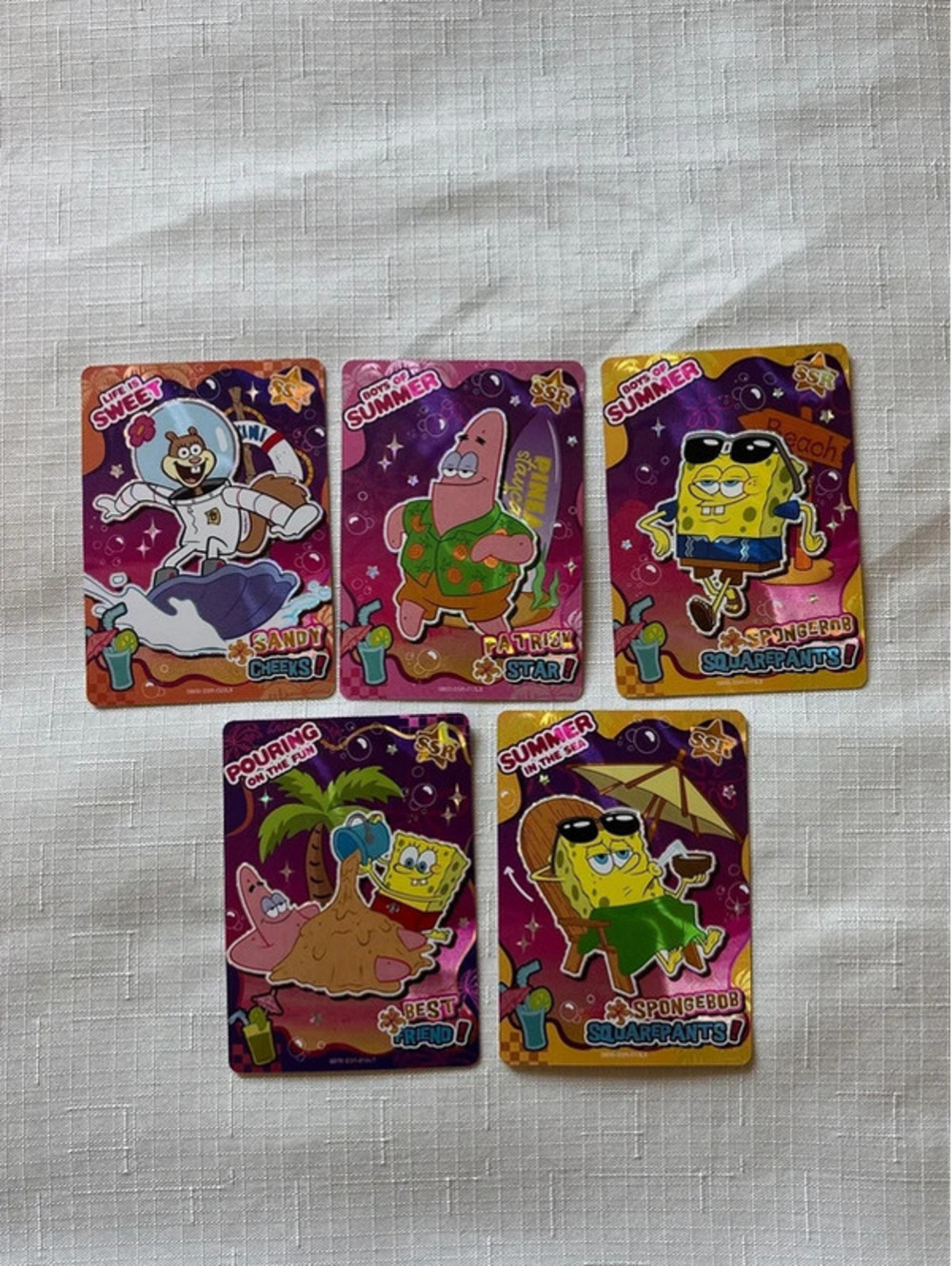 SpongeBob 25th Anniversary SSR lot of 5